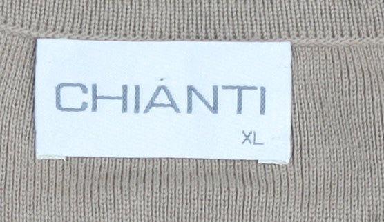 Chianti Women’s Beige Merino Wool Blend Pullover Jumper XL