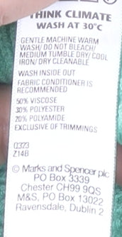 Marks & Spencer Women’s Green XL Mock Neck Knit Jumper