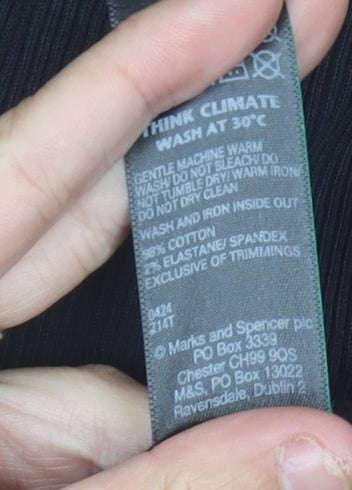 Marks and Spencer Women’s Black Size 10 Bodycon Strapless Knee Length Dress
