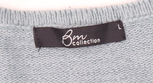 Bonmarché Women's Blue L Pullover Jumper with Embroidery