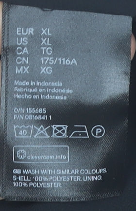 H&M Women’s Black XL Shift Dress Sleeveless Knee Length Lined
