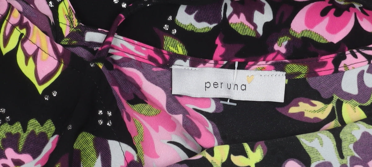 Marks & Spencer Women’s Multicoloured Floral Ruffle Blouse Size 18