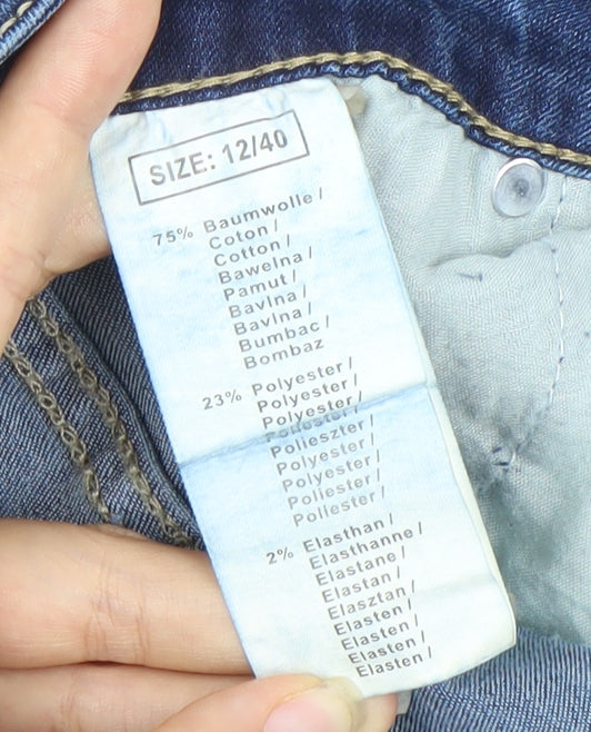 Denim Club Women's Blue Size 12 Distressed Skinny Jeans