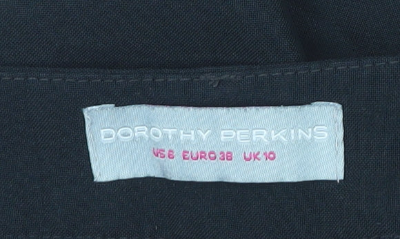 Dorothy Perkins Women's Black UK 10 Straight Leg Work Trousers