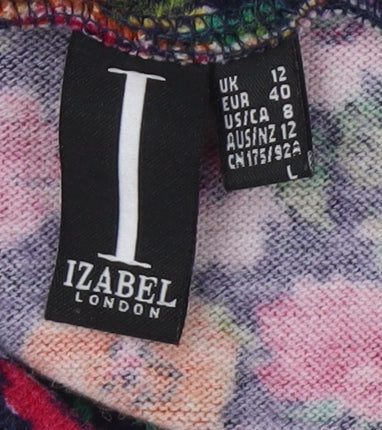 Izabel London Women’s Multicoloured Floral A-Line Dress Size 12