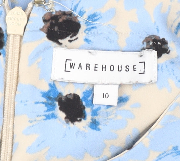 Warehouse Women's Multicoloured Floral Blouse Size 10