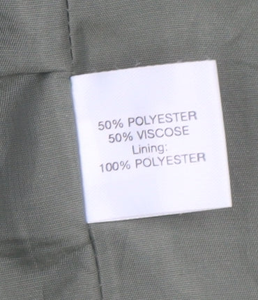 Miss Smith Womens Green Size 16 Blazer Mid-Length Notch Lapel
