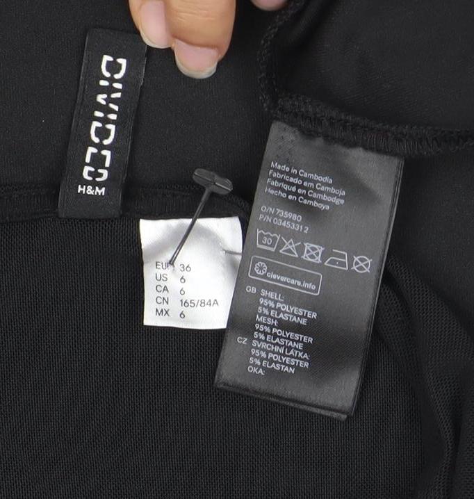 H&M Women’s Black Size 8 Fit & Flare Mesh Party Dress