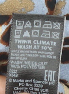 Marks & Spencer Women’s Multicoloured Leopard Print Button-Up Shirt Size 6