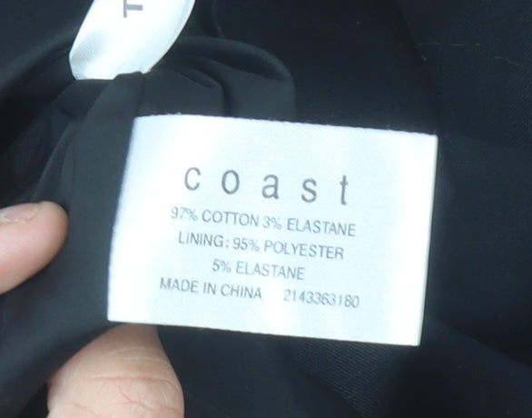 Coast Women’s Black Size 10 Strapless Beaded Long Formal A-Line Dress