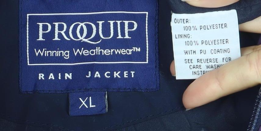 Proquip Womens Purple XL Rain Coat Waterproof Mid-Length Jacket