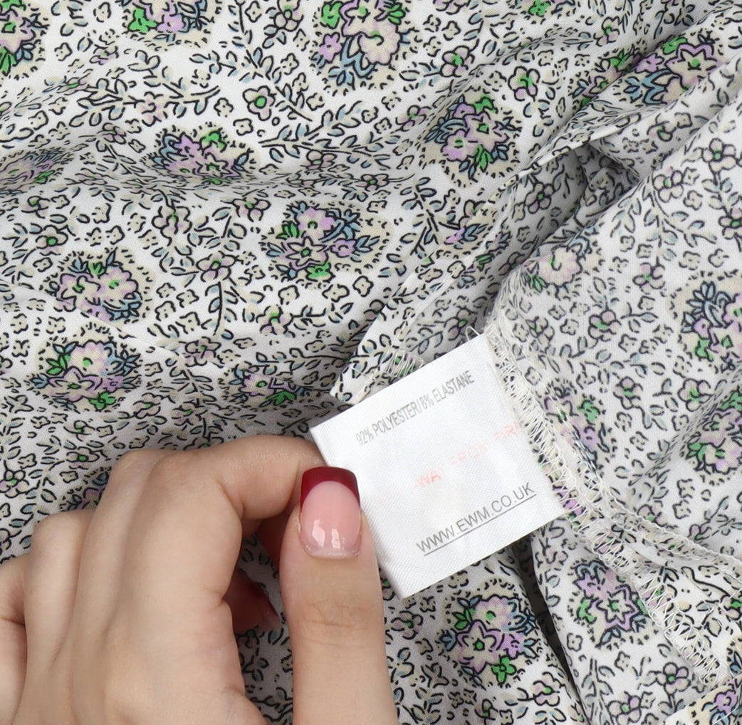Honor Millburn Women’s Multicoloured Floral Button-Up Shirt Size 12