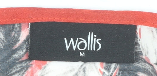 Wallis Women’s Red Feather Print Tunic Blouse Size M