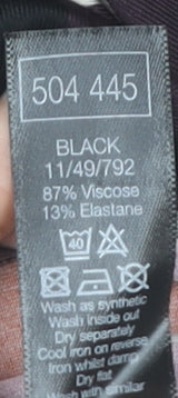 M&Co Women Black Multicolour Stripe Size 12 Shift Dress