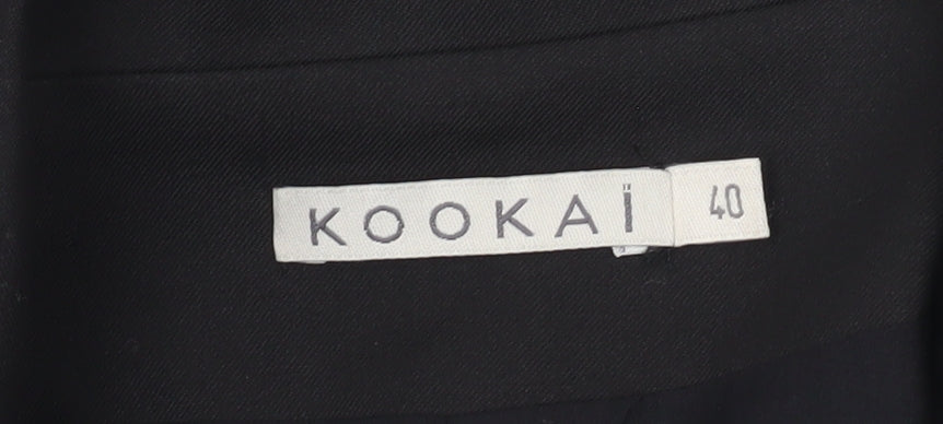 Kookai Womens Black Size 12 Classic Blazer Jacket Workwear
