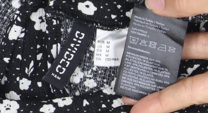 Divided Women’s Black Floral Midi Fit & Flare Dress Size 12