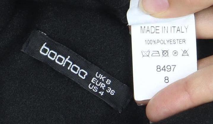 Boohoo Men’s Black Basic Jacket Size 36 Regular Fit Buttoned