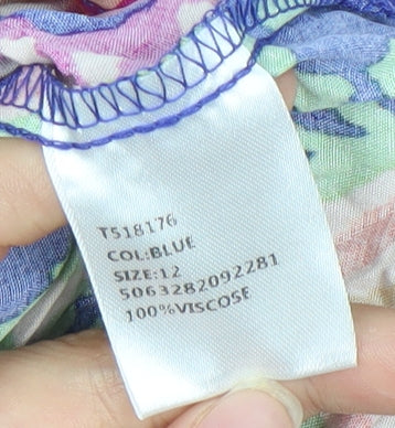 Stella Morgan Womens Multicoloured Size 12 Tunic Sleeveless Blouse Viscose
