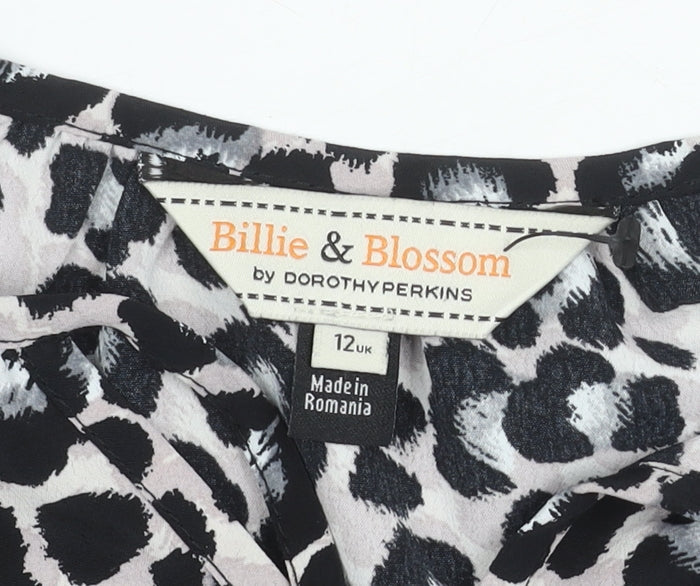 Billie & Blossom Women’s Multicoloured Leopard Print Blouse UK 12