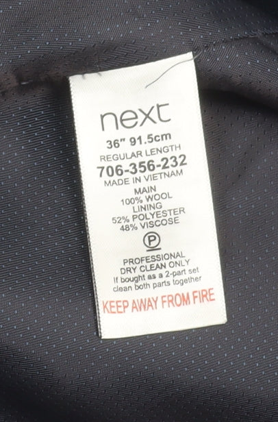 Next Men's Blue Wool Waistcoat Size 36 Classic Formal