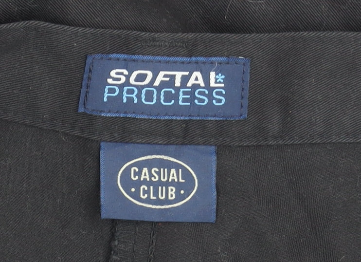 Casual Club Men’s Black Cotton Chino Trousers Size 16 Regular Fit