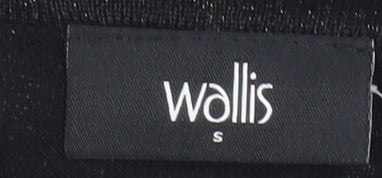 Wallis Women’s Black Glitter Knit Cardigan Size S Long Sleeve