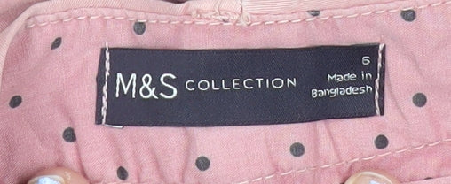 Marks and Spencer Women’s Pink Chino Trousers Size 6 Cotton Straight Fit