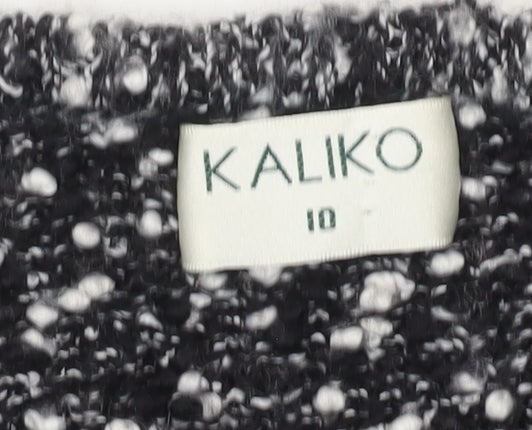 Kaliko Womens Black Knit Chunky Pullover Jumper Size 10