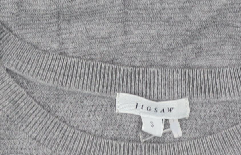 Jigsaw Women’s Grey Wool Viscose Knit Pullover Jumper Size S