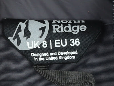 North Ridge Womens Grey Size 8 Long Hooded Down Puffer Coat