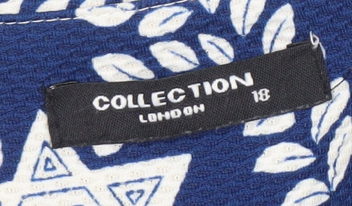 Collection London Women’s Blue Geometric Shift Dress Size 18