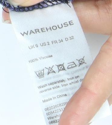 Warehouse Women’s Multicoloured Geometric Mini Halter Shift Dress Size 6