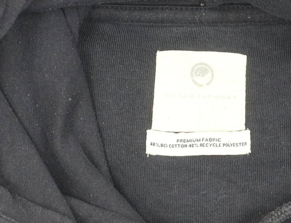 Ocean Laundry Men’s Navy Blue Pullover Hoodie Size M Cotton Blend