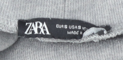 Zara Womens Grey Roll Neck Pullover Jumper Size M Long Sleeve