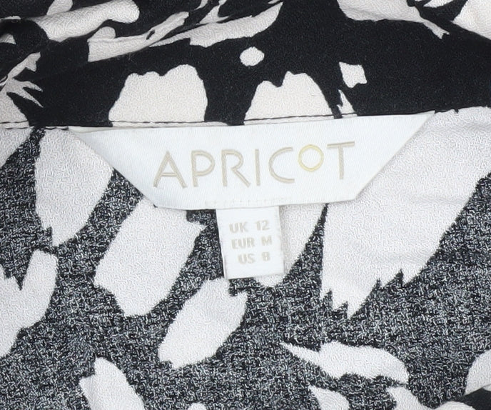 Apricot Women’s Black Animal Print Hi-Low Shirt Dress Size 12