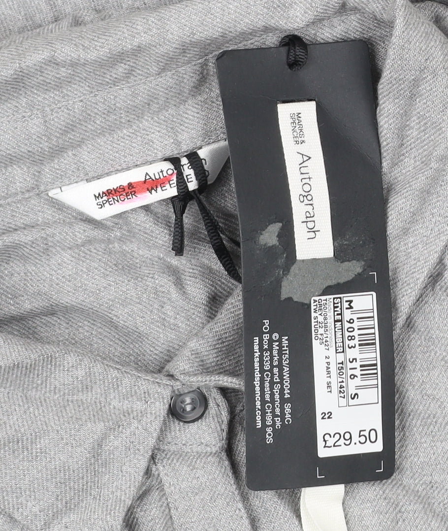 Marks & Spencer Women’s Grey Shirt Dress Size 22 Viscose Belted