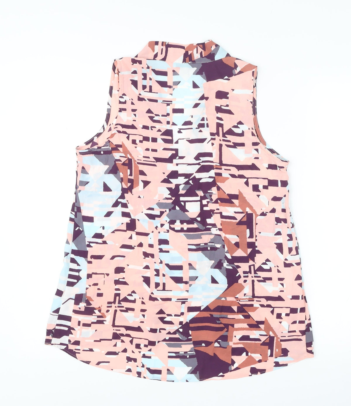 Next Women’s Multicoloured Geometric Sleeveless Tunic Blouse UK 10