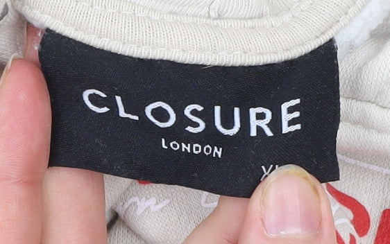 Closure London Men’s Beige XL Pullover Hoodie with Logo