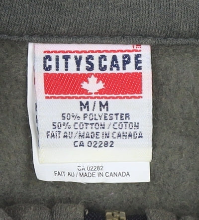 Cityscape Men's Green Fleece Jacket M Basic Full Zip Casual Outdoor