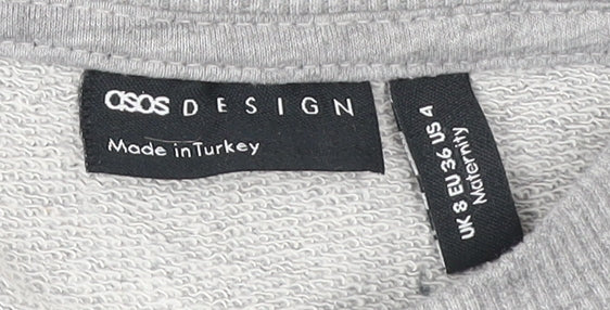 ASOS Women Grey Size 8 Maternity Sweatshirt NYC Logo Pullover