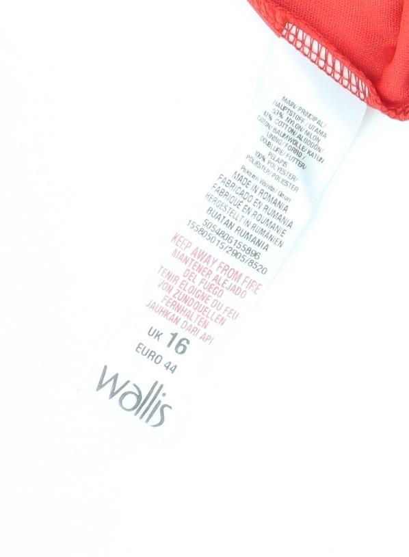 Wallis Women’s Red A-Line Sleeveless Cotton Dress UK 16