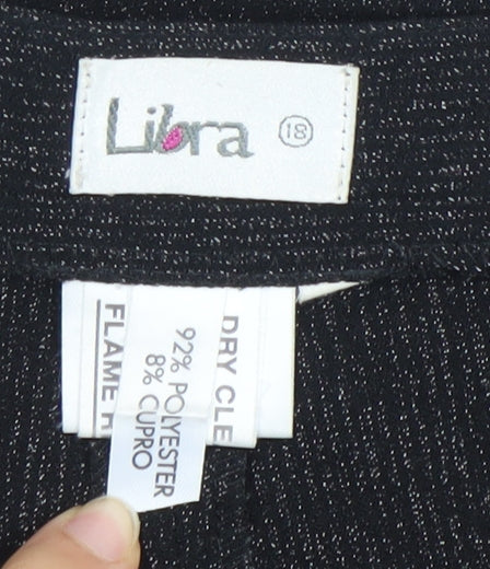 Libra Womens Black Size 18 Straight Leg Trousers