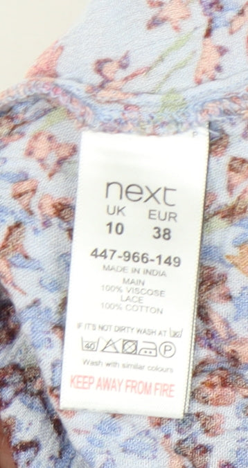 Next Women’s Multicoloured Floral Sleeveless Tunic Blouse Size 10