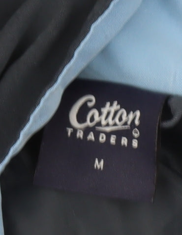 Cotton Traders Men's Blue M Basic Jacket 1/4 Zip Stand Collar
