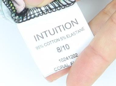 Intuition Womens Multicoloured Floral T-Shirt Size 8 Cotton Blend