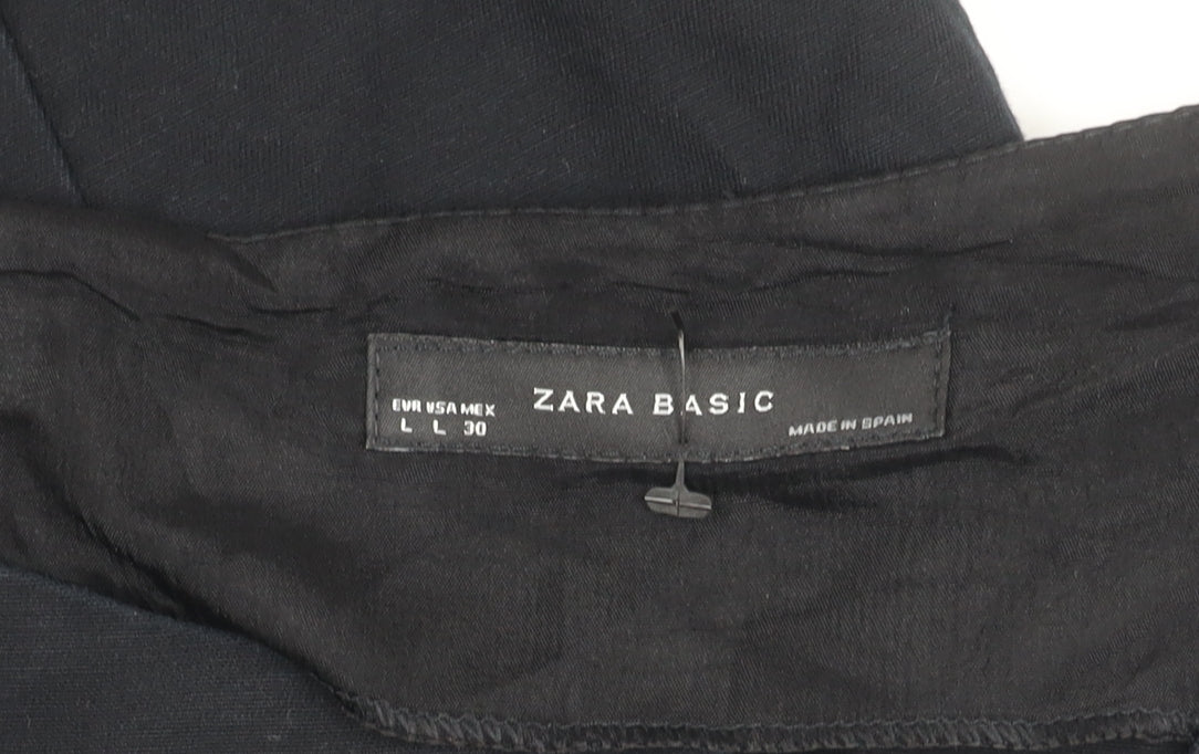 Zara Basic Women’s Black L Sheath Off Shoulder Knee Dress