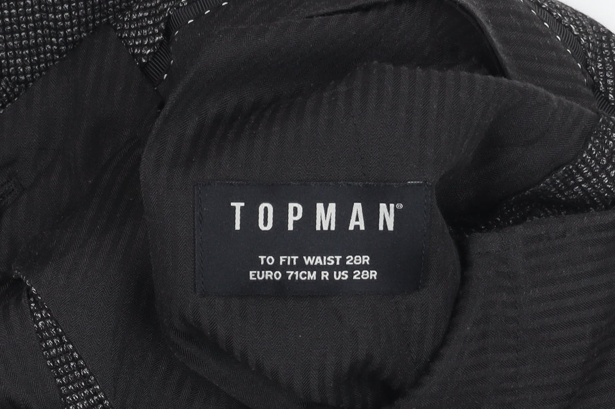Topman Womens Grey Slim Fit Trousers Size 10 28W 32L Business Casual