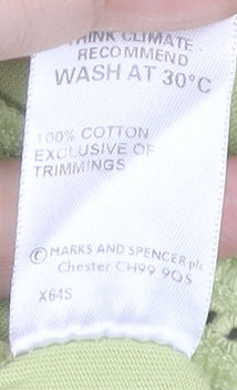 Marks & Spencer Women Green Cotton Tunic Blouse UK 16