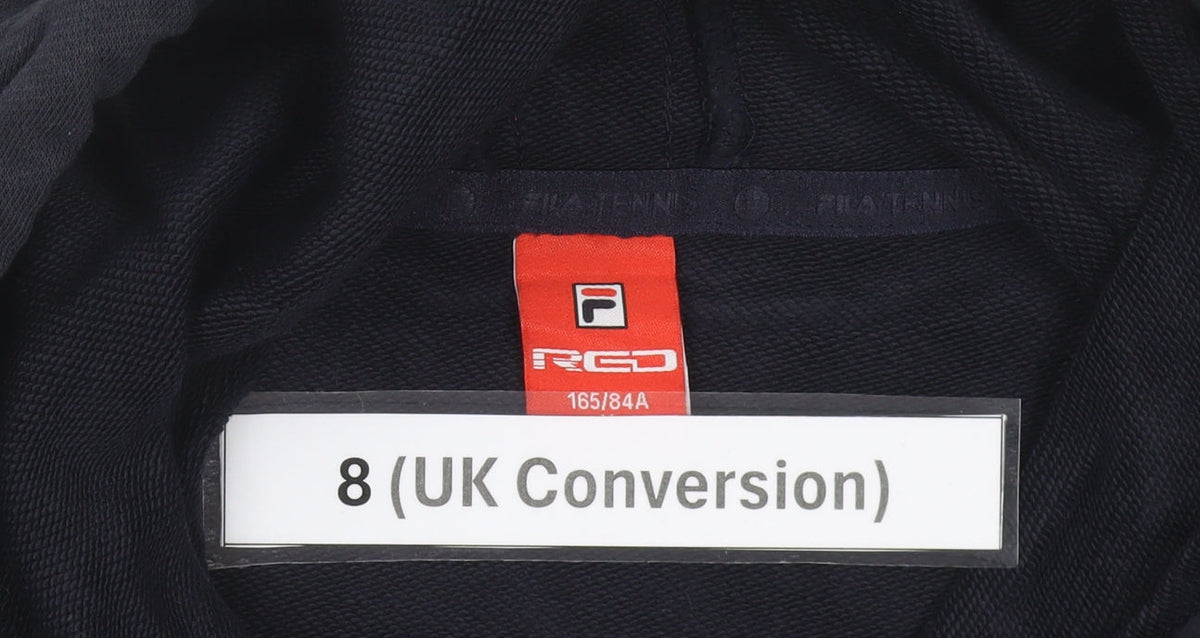Fila Women's Blue Pullover Hoodie Size 8 Logo Embroidered Casual