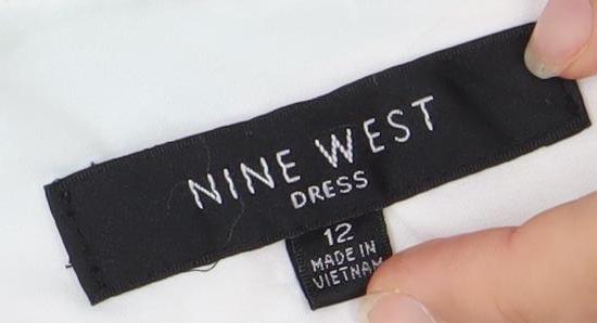 Nine West Women’s Blue Green White Striped Fit & Flare Dress Size 12